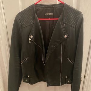 Express black leather jacket size M